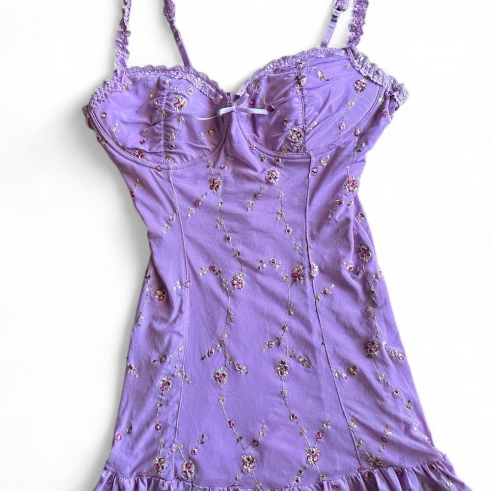 PLUS I'M BABY MINI SLIP DRESS- LIGHT PURPLE